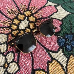Ray-Ban Clubmaster Classic Sunglasses, Polished Tortoise On Gold
